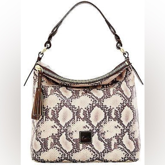 Dooney and Burke Python Sloane Hobo Shoulder Bag - Picture 2 of 6